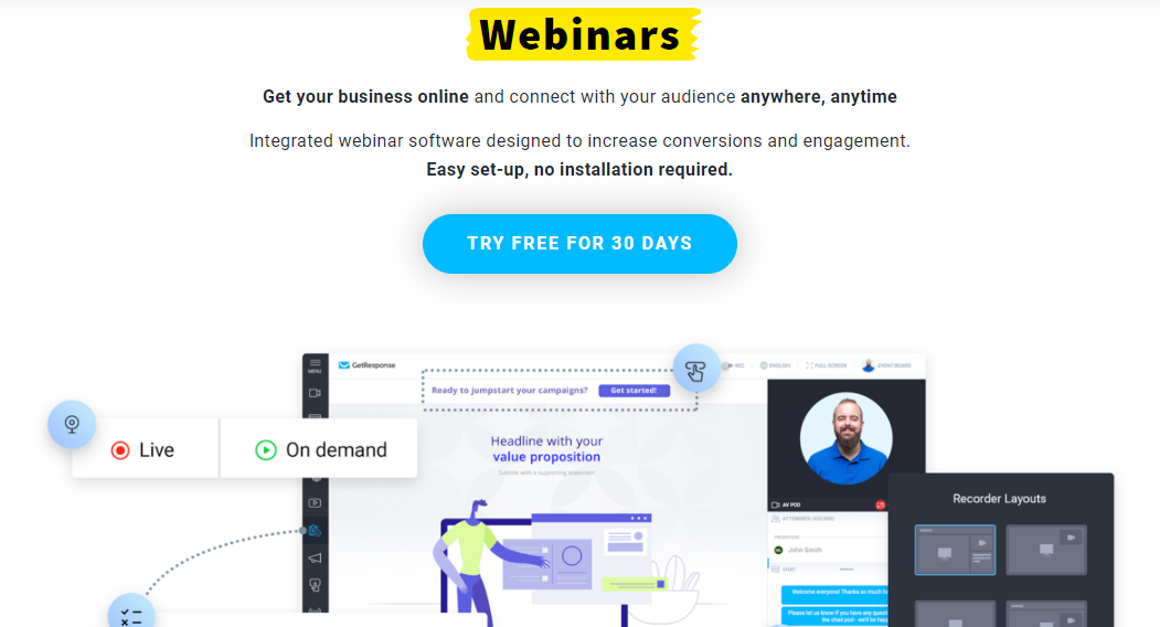 With the increase on demand for online events, one of the important steps is to look for a reliable platform. Let's now talk about GetResponse webinar!  
